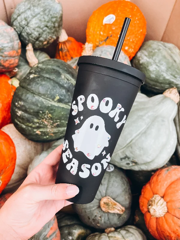 Eco-Friendly Cups Spooky Season Black Matte Tumbler