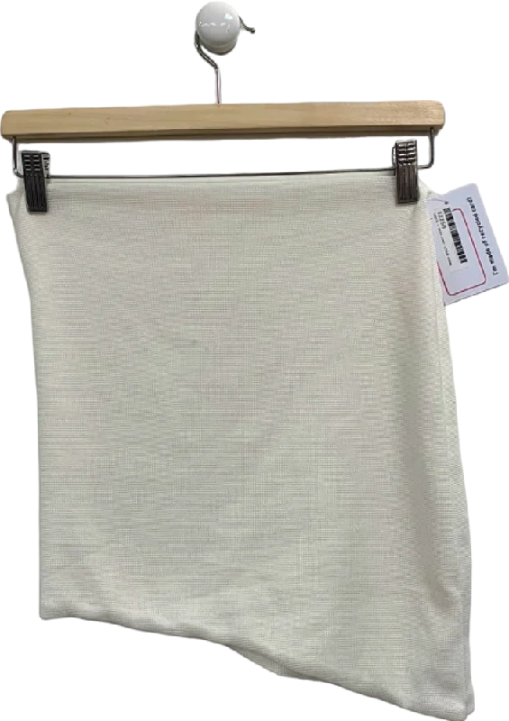 Chic Sophistication Unbranded Cream Knit Skirt UK S/M