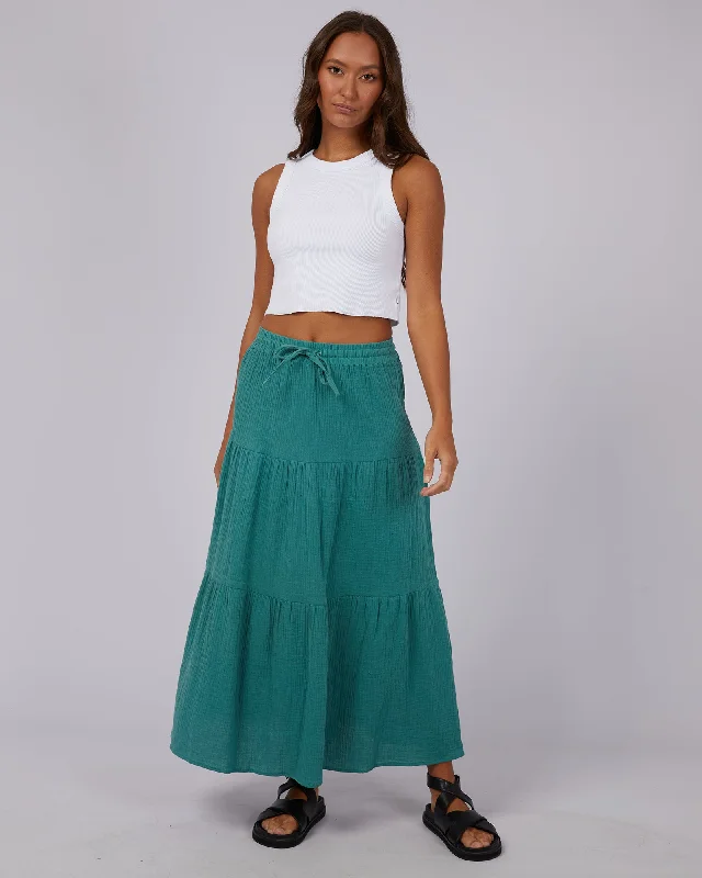 Sleek Design Silent Theory Mahlia Maxi Skirt Green