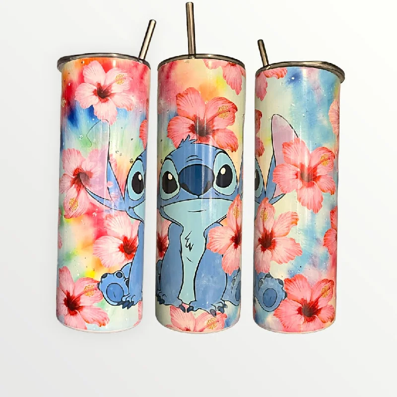 Tumbler Deals Disney Lilo and Stitch 20/30oz Insulated Skinny Tumbler - Flower