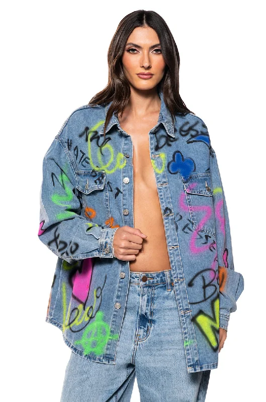 Bold Fashion HEAVY HITTER OVERSIZED DENIM JACKET