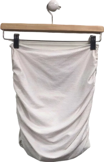Sophisticated Cut Arabella White Textured Mini Skirt UK 8