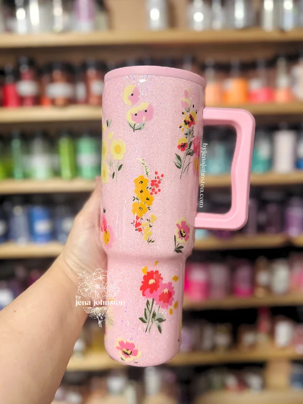 Evening Elegance Custom Wildflower Tumbler