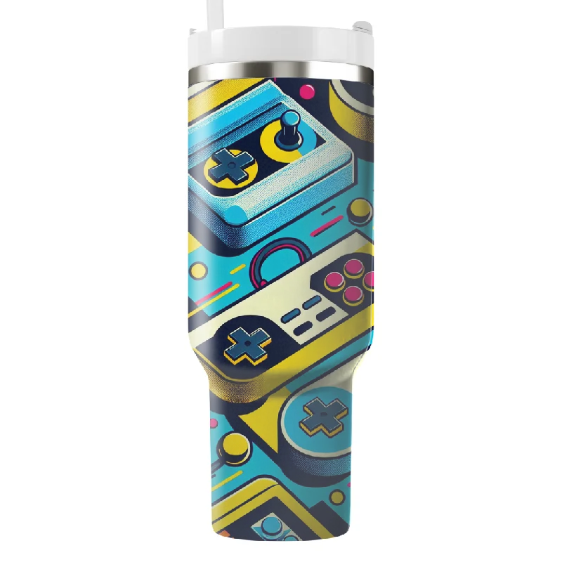 Discounted Drinkware Retro Video Game Controller Tumbler With Handle