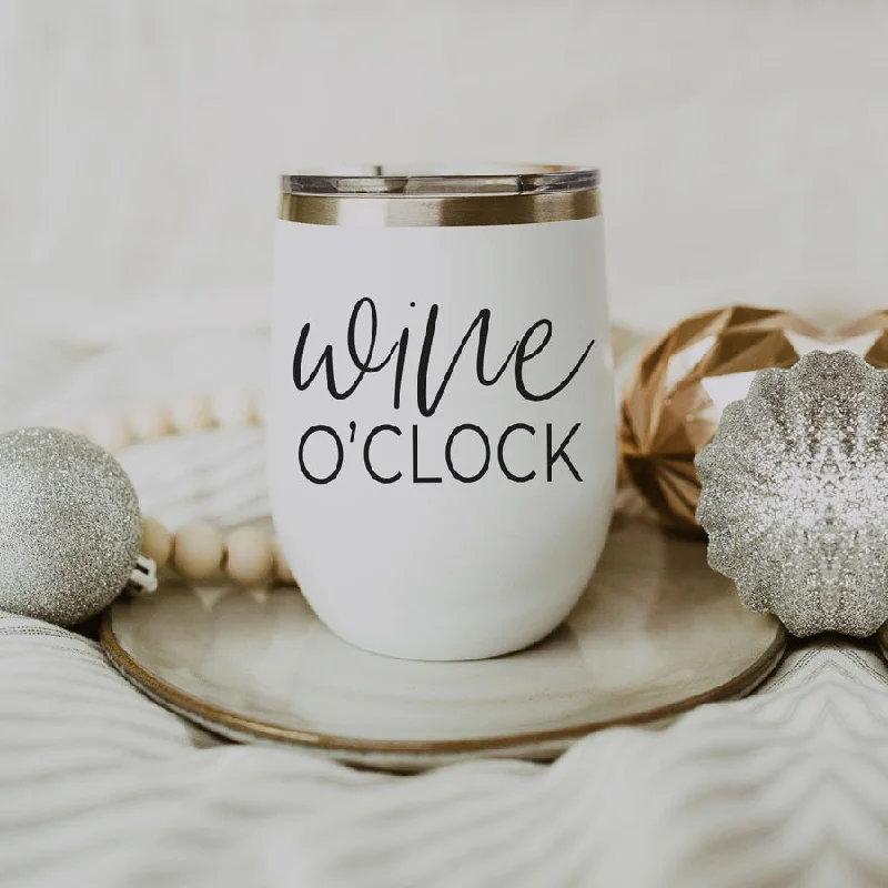 Affordable Drinkware Wine O'Clock 12oz