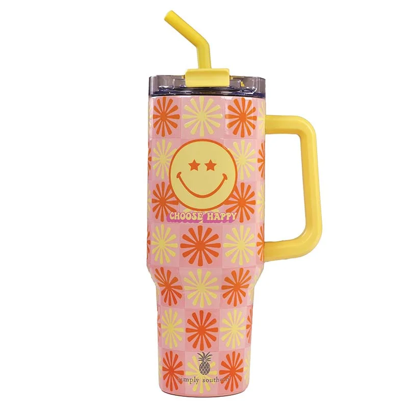 Vacuum-Insulated Bottles 40oz Tumbler in Choose Happy