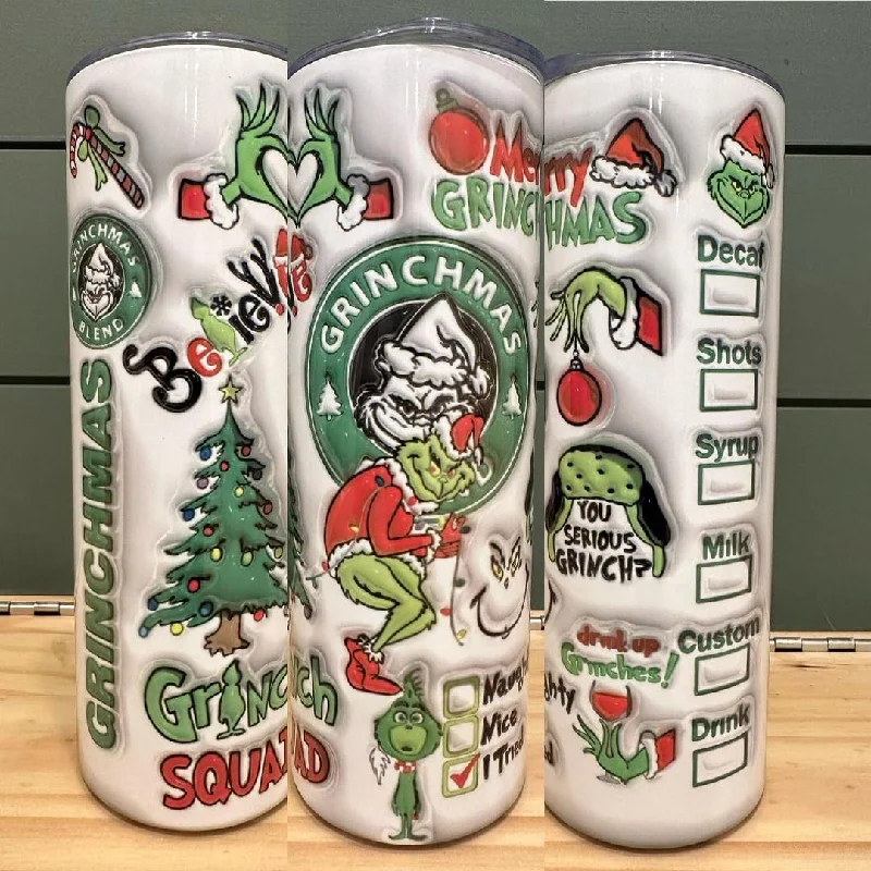 Premium Fashion Grinchmas Coffee Merry Grinchmas 20oz Tumbler