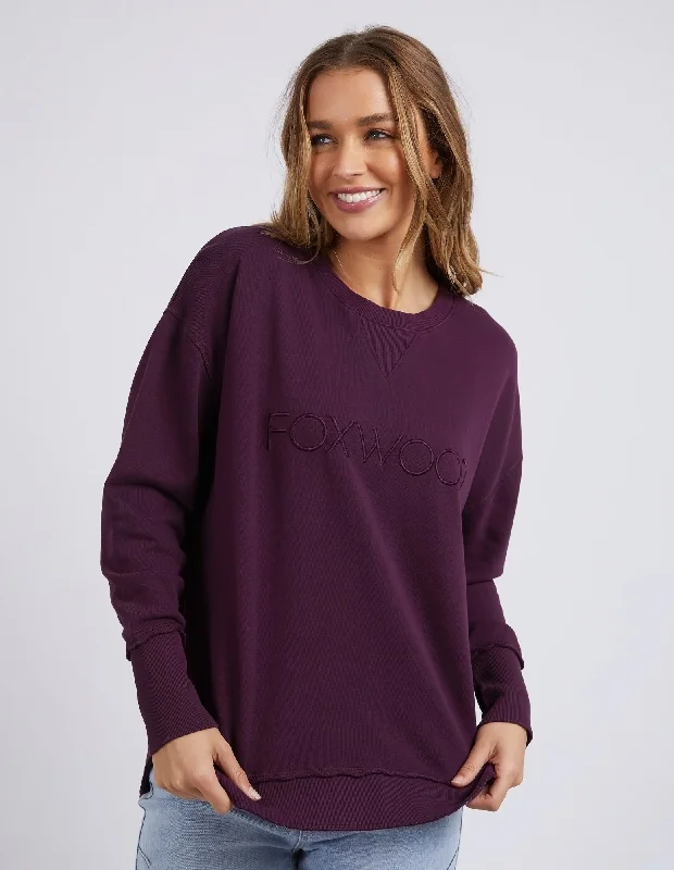 Sleek Design Foxwood Simplified Crew Plum