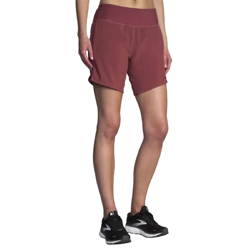 Contemporary Elegance Women's Chaser 7" Short In Terracotta