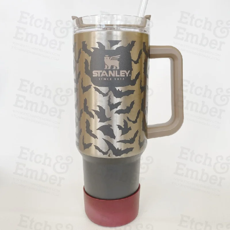 Luxury Fashion Frickin’ Bats Custom Stanley Adventure Quencher 40 oz tumbler
