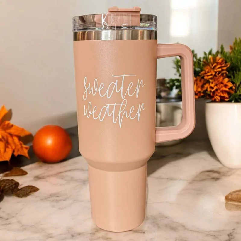 Travel Tumblers Sale Sweater Weather 40oz