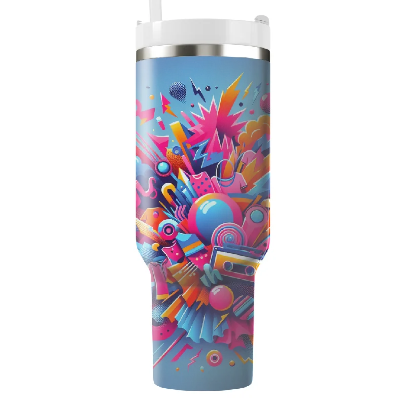 Insane Discount Onslaught Neon Splash Metal Tumbler With Handle