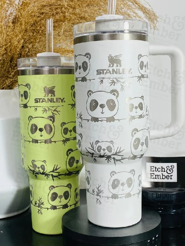 Massive Savings Peekaboo Panda Custom Stanley Adventure Quencher 40 oz tumbler