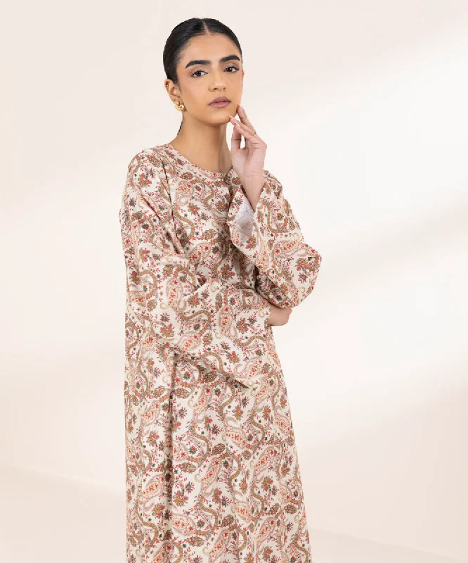 Playful Elegance Printed Cambric Shirt