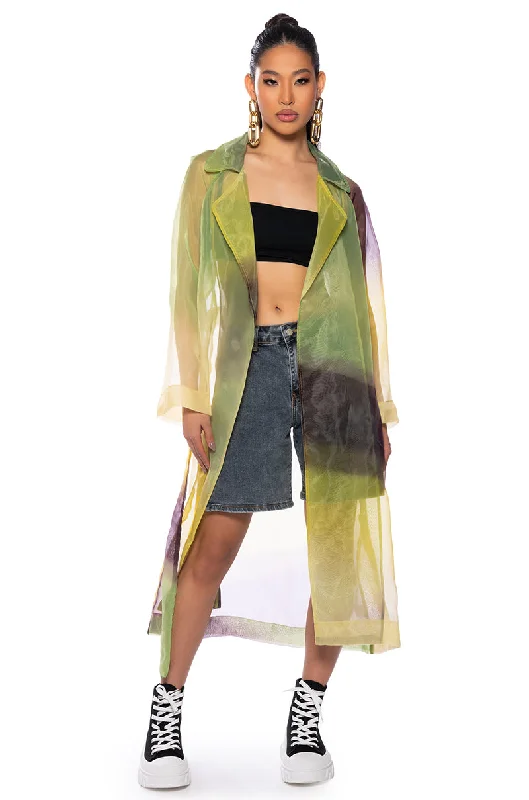 Modern Glamour SUMMER SOLSTICE CHIFFON TRENCH