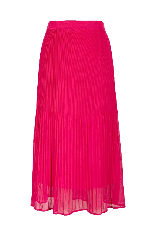 Holiday Sale Chiffon Mini Pleat Skirt | CERISE | 8543AR