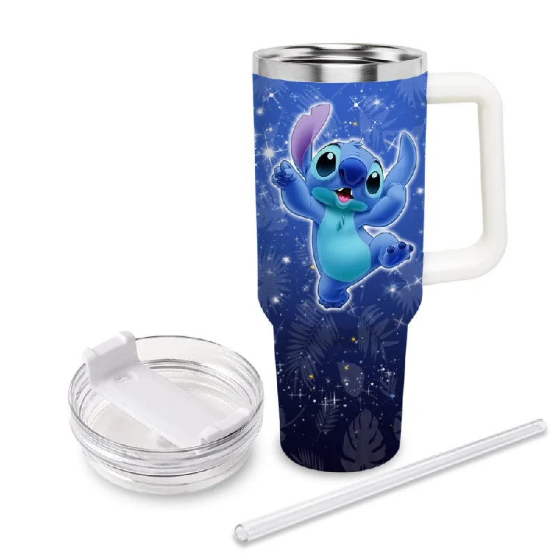 Drinkware Gift Set Lilo And Stitch Printed Straw Lid Tumbler
