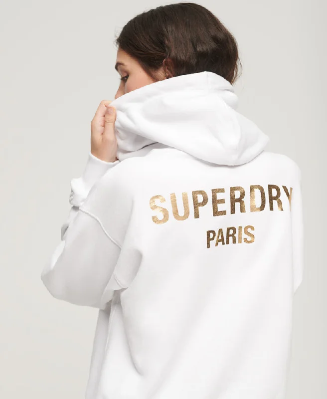 Stylish Savings Sport Luxe Loose Hoodie | Brilliant White