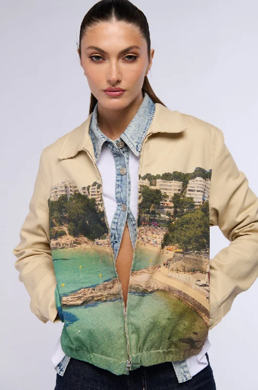 Trend Forward Threads For Her PURO BEACH CANVAS BOMBER
