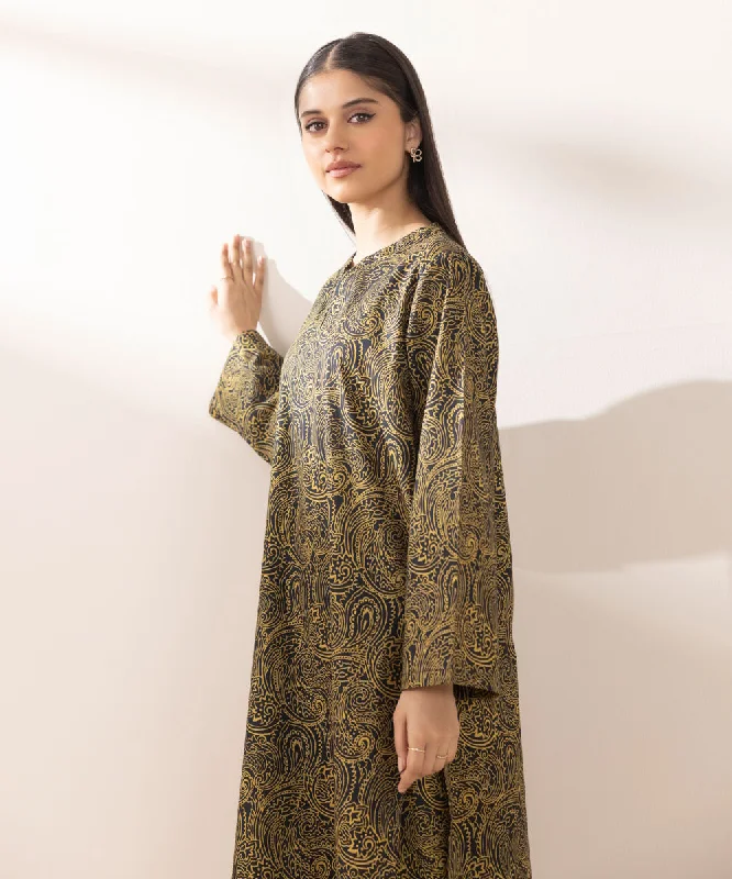 Vintage Retro Party Wear Printed Cambric Shirt