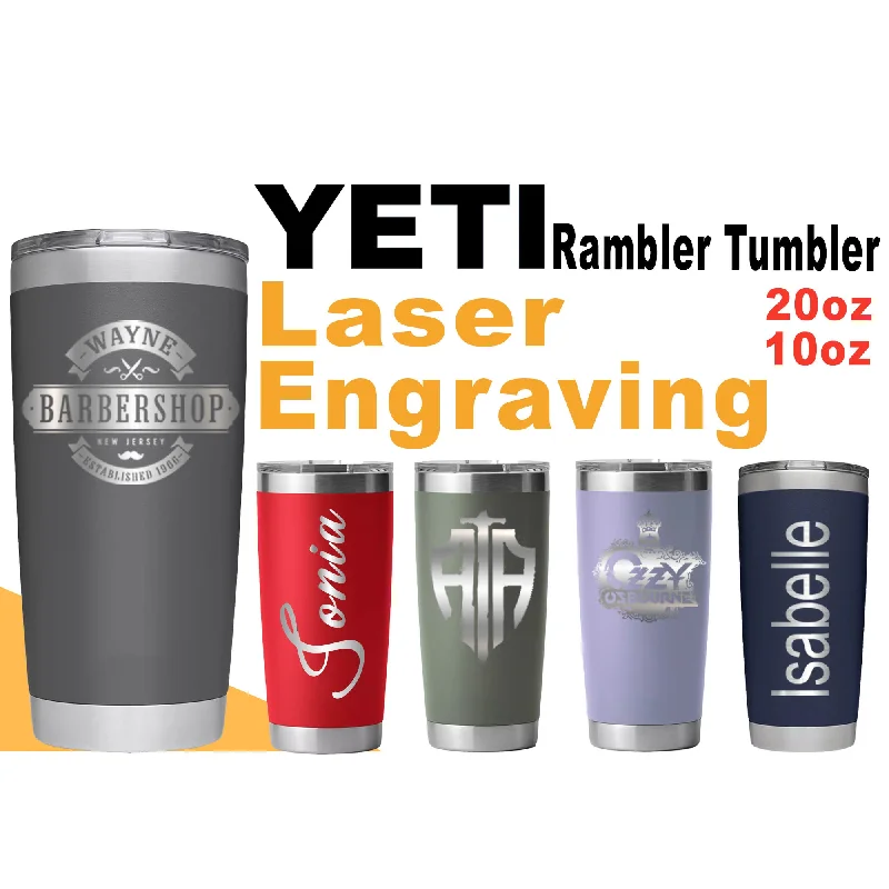 Travel Cups Promotion YETI Rambler Tumbler Stainless Steel, Personalized Stainless Steel Tumbler, Laser Engraved Tumbler, 20oz, 10oz Travel Cups Promotion YETI Rambler Tumbler Stainless Steel, Personalized Stainless Steel Tumbler, Laser Engraved Tumbler, 20oz, 10oz