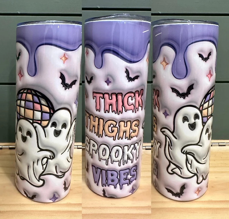 Trendy Threads Thick Thighs Spooky Vibes Inflated 20oz Tumbler