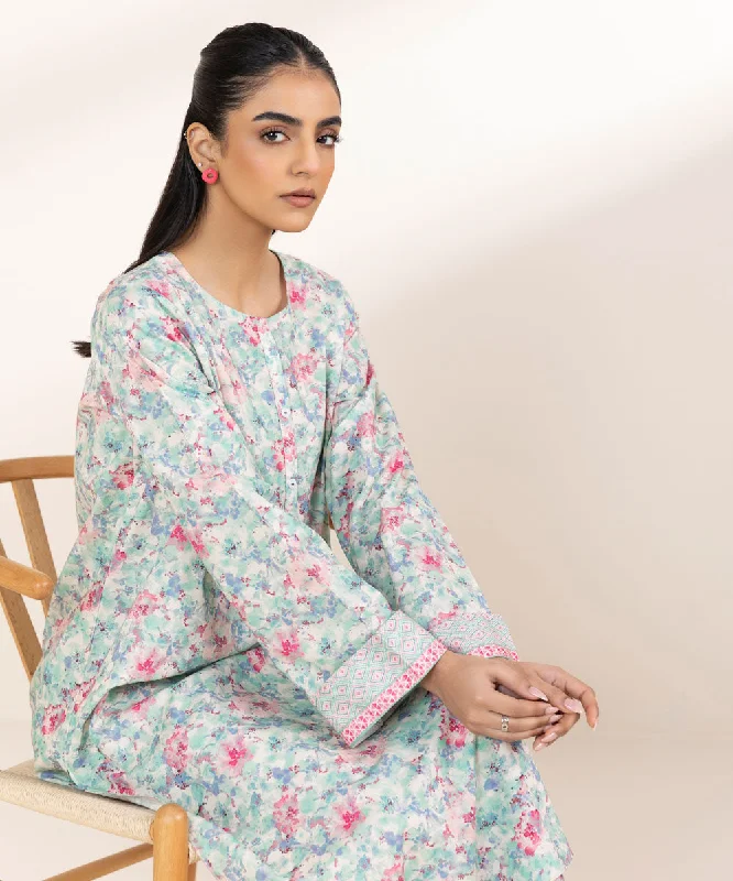 Casual Chic Printed Cambric Shirt