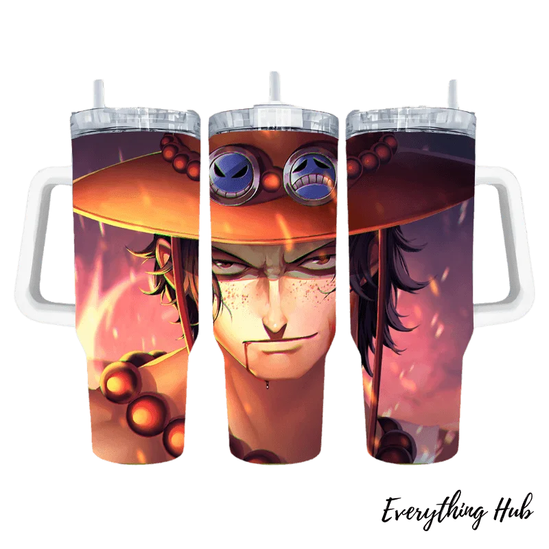 Special Offer Drinkware One Piece Portgas D Ace 40oz Tumbler