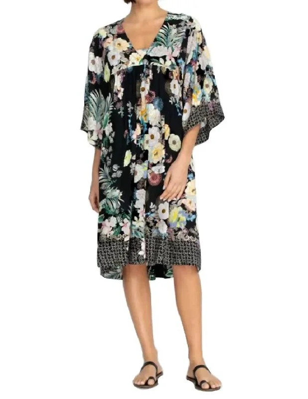 Casual Elegance Easy Cover Up Dress In Multi