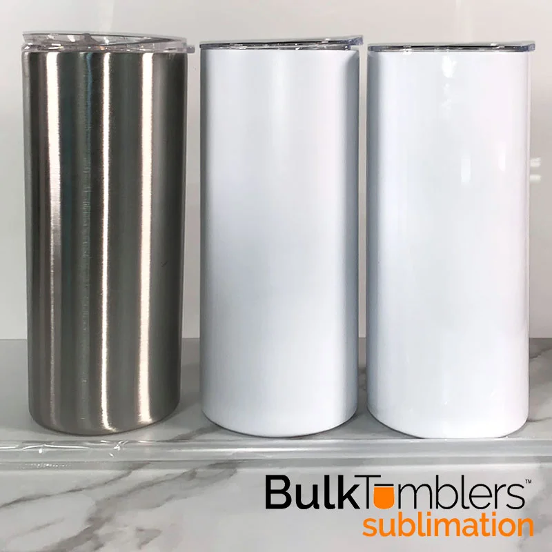 Premium Glassware Discounts 20oz SKINNY Sublimation Tumbler - Straight Skinny Stainless Steel Insulated Blank Tumblers with Lid and Straw Premium Glassware Discounts 20oz SKINNY Sublimation Tumbler - Straight Skinny Stainless Steel Insulated Blank Tumblers with Lid and Straw