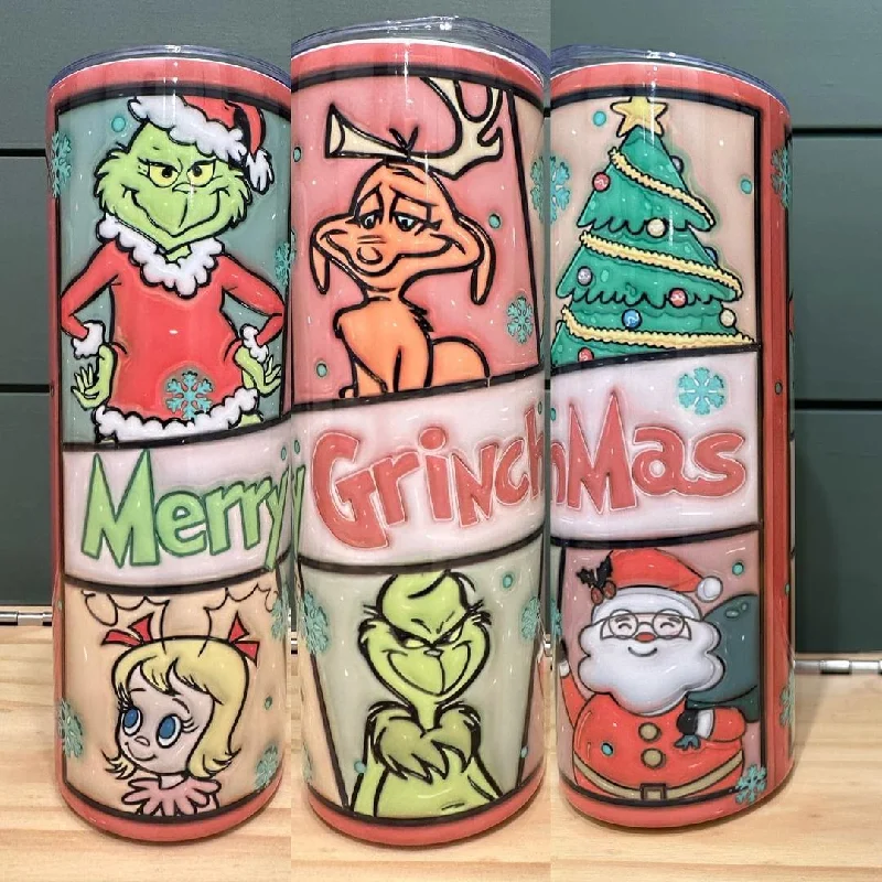 Boutique Styles Merry Grinchmas Grinch Character Cup 20oz Tumbler