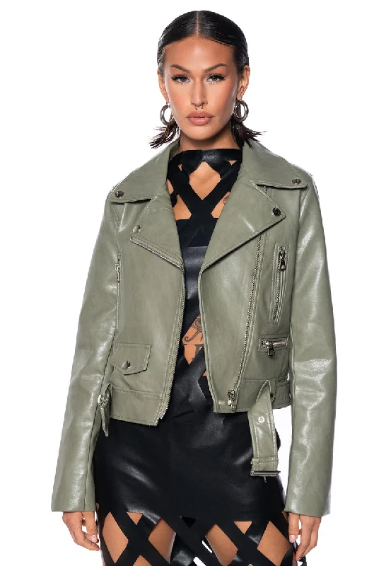 Special Occasion Wear AZALEA WANG FORWARD SPRING MOTO JACKET