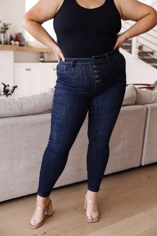 Limited Stock Celecia High Waist Hand Sanded Resin Skinny Jeans - Judy Blue