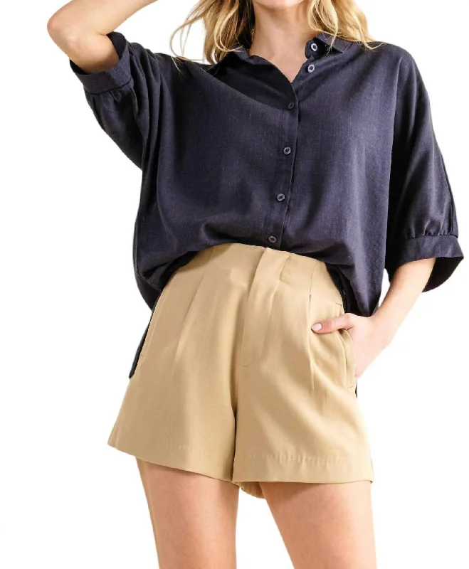 Casual Weekend Relaxed Style Loved By You Shorts In Latte