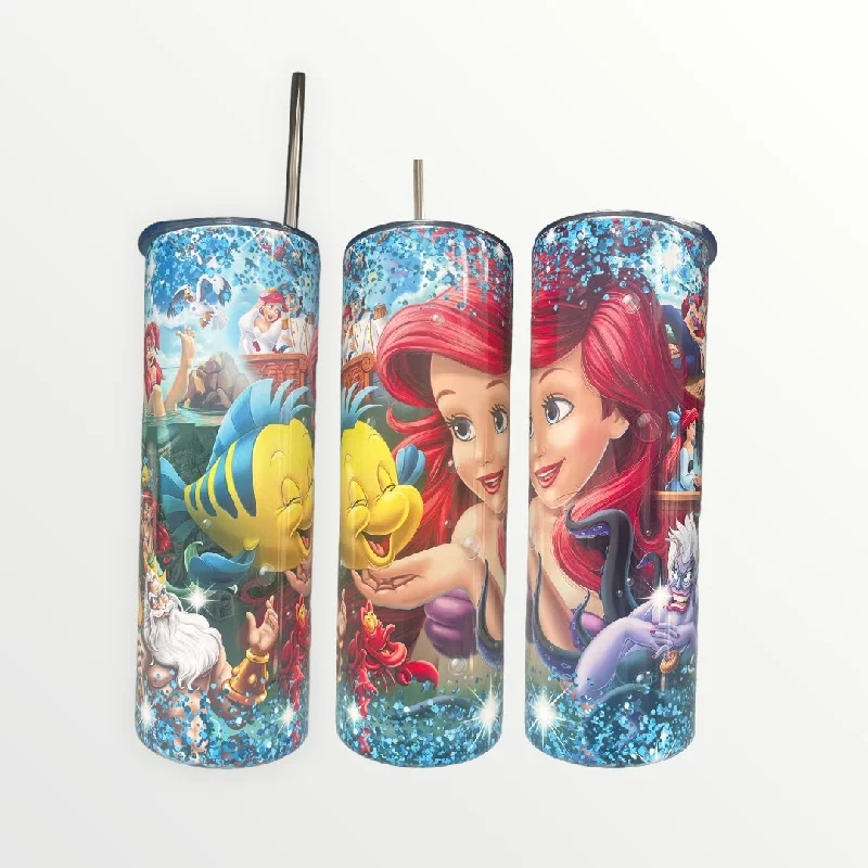 Set Of Tumblers Disney The Little Mermaid 20/30oz Thermal Skinny Tumbler