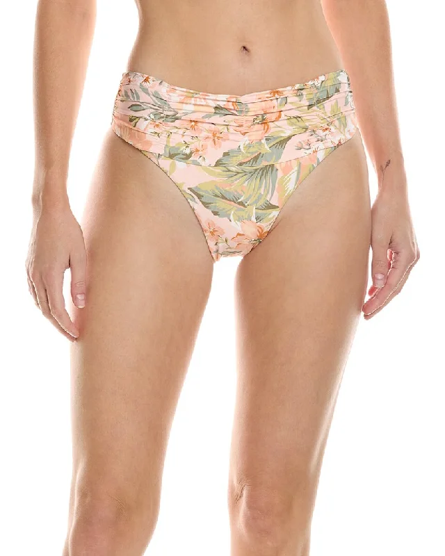 Exquisite Craftsmanship Monte and Lou Mid-Rise Ruched Bikini Bottom