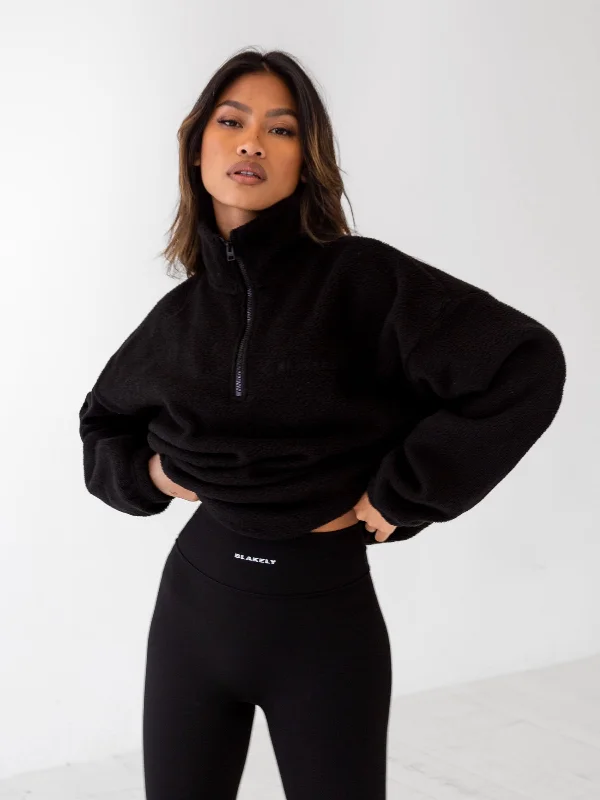 Refined Simplicity Borg 1/4 Zip Jumper - Black