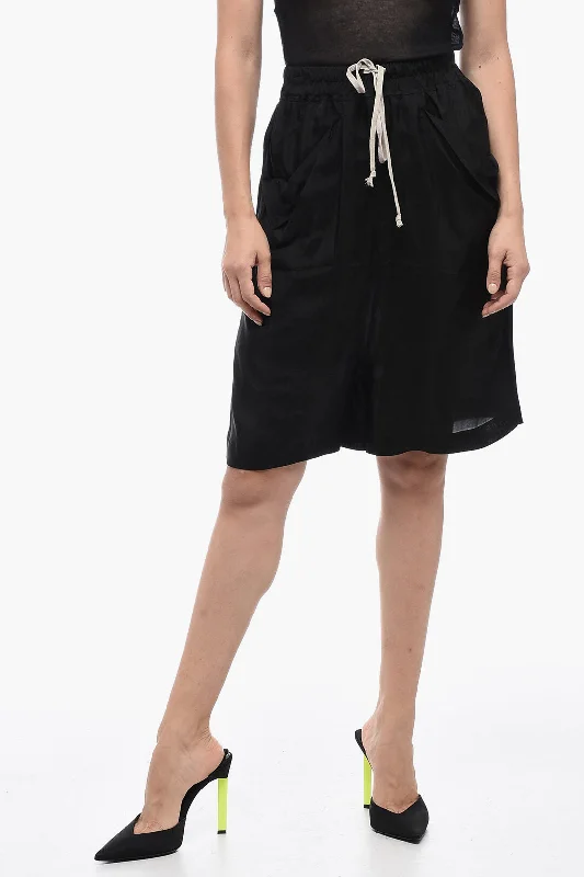 Chic Sophistication Rick Owens Utility LIDO Shorts With Drawstrings