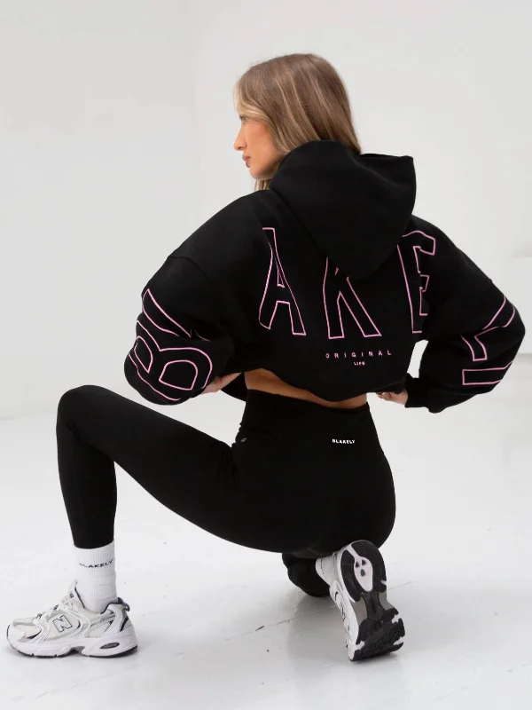 Subtle Sophistication Embroidered Isabel Oversized Hoodie - Ultra Pink