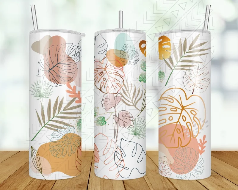 Drinkware Gift Ideas Boho Monstera Tumbler
