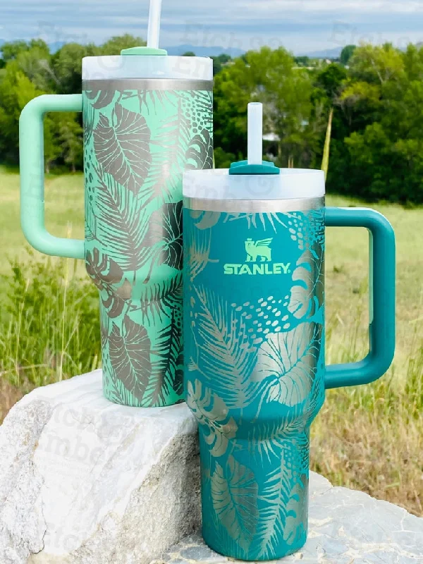 Season Sale Abstract Tropical Custom Stanley Adventure Quencher 40 oz tumbler