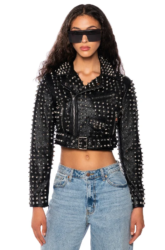 Everyday Glamour AZALEA WANG VEPPLIN STUDDED MOTO