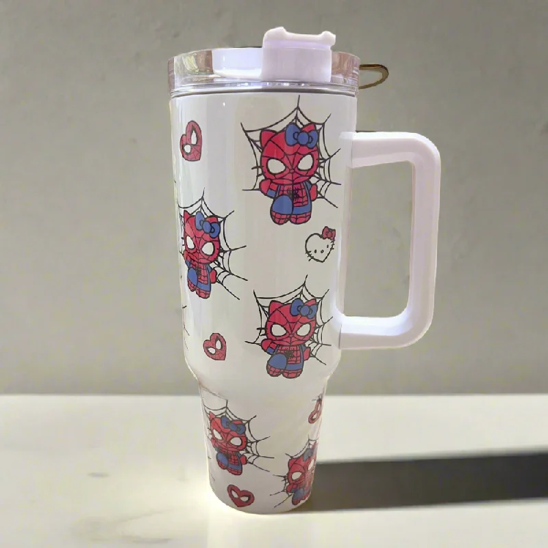 Drinkware Gift Ideas Kitty Spider 40 oz Kawaii Travel Tumbler