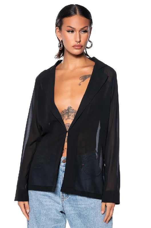 Trendy Threads GG EASY MESH COVER UP JACKET