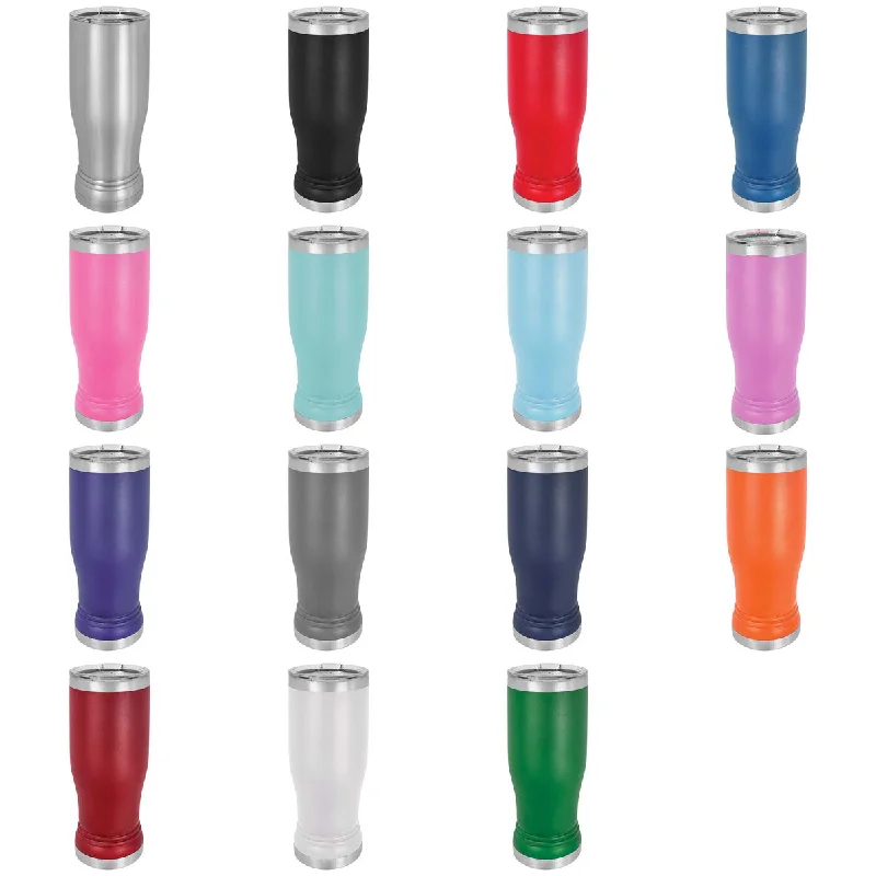 On-The-Go Drinkware Blank 14 oz Beer Pilsner Glass Tumbler, Insulated Stainless Steel + Lid On-The-Go Drinkware Blank 14 oz Beer Pilsner Glass Tumbler, Insulated Stainless Steel + Lid