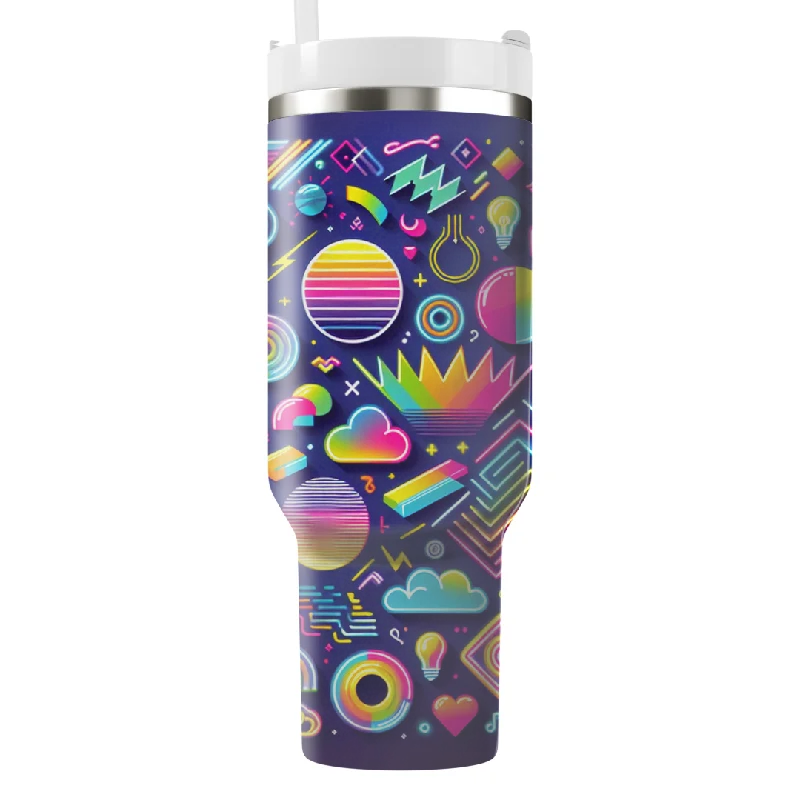 Fast Fashion Favorites Neon Retro Dreams Tumbler With Handle