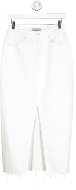 Cool Prices New Look White Denim Skirt UK 8