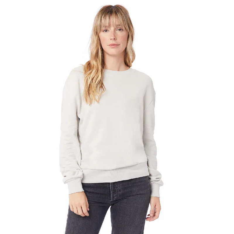 Innovate Your Wardrobe Throwback Washed Terry Sweatshirt (Light Grey)