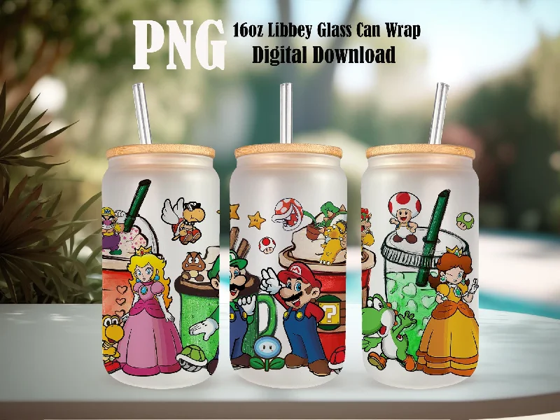 Drinkware Deals Cartoon Mario Coffee, 16oz Libbey Glass Can, Game Tumbler, Game Lovers, Cartoon Tumbler Wrap, Can Glass Wrap, Png Instant Download Drinkware Deals Cartoon Mario Coffee, 16oz Libbey Glass Can, Game Tumbler, Game Lovers, Cartoon Tumbler Wrap, Can Glass Wrap, Png Instant Download