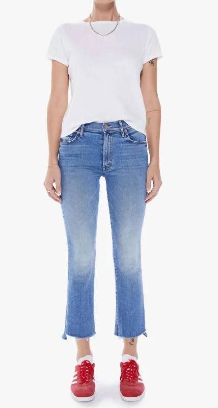 Graceful Drape The Insider Crop Step Fray Jeans In Juicin